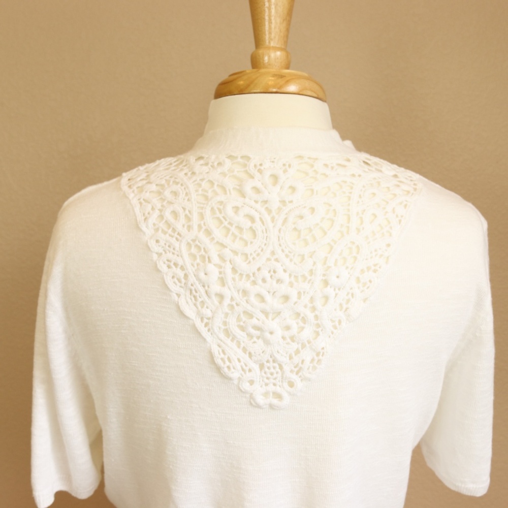 SOLD Ivory Vintage Cropped Open Front Sweater